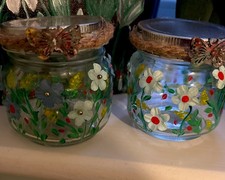 Hand Painted Jars