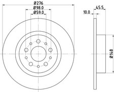 2x Brake disc solid 8DD 355