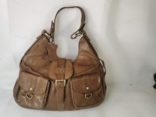 GIGI Designer Tan Brown Genuine Leather Ladies Hobo Shoulder Bag - Satchel Tote