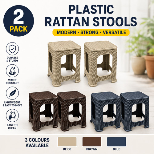 Plastic stool seat - 2x,