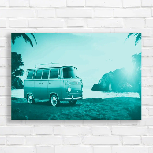 Retro camper van - camper, on