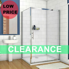 Sliding Shower Enclosure Door Side Panel Bathroom Cubicle 6 mm Glass Shower Tray