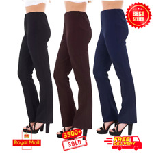 Ladies Nurse Work Carer Stretch Elasticated Trousers 31 Leg 29 Leg 27 Leg UK8-26
