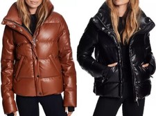 Sam. Isabel Vegan Leather Down Puffer Jacket