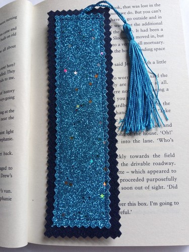 Handmade blue glittery - blue,
