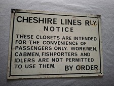 Vintage Railway Sign Cheshire
