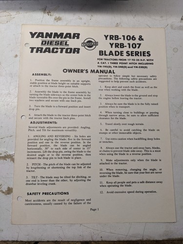 Yanmar diesel tractor owners - yanmar,