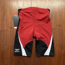 NWT Sz 24 Speedo Endurance+ Jammers Competitive Black Red Boys Racing Trunks