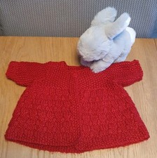 Hand Knitted Premature Baby Matinee Coat 