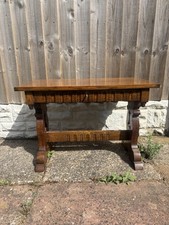 Oak Side Table-C. A. WORMALD HAND MADE FURNITURE ANTIQUE REPRODUCTIONS MINATURES