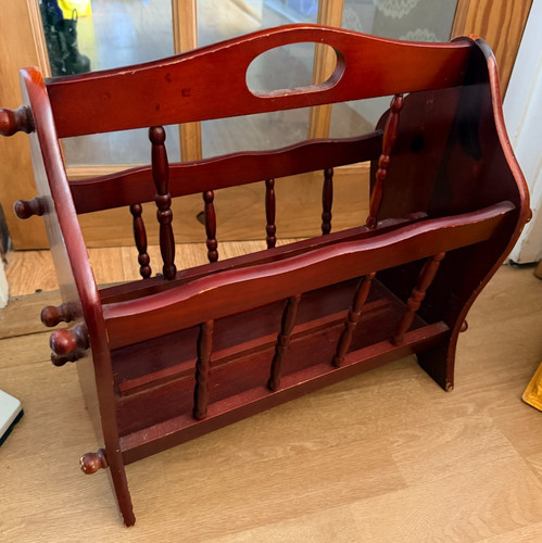Vintage wooden magazine - vintage, rack