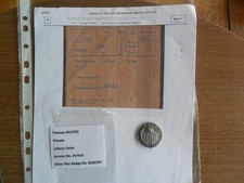 WW1 Silver War Badge King &