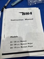 BSA D1 D2 D5 Bantam Instruction Manual 20-30151c