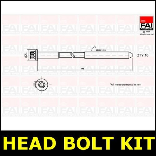 Head bolt kit - kit, morgan