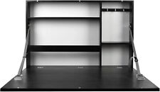 Wall-Mounted Natural 36' X 24' Folding Murphy Desk with Chalkboard