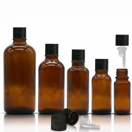 Amber glass bottle - glass,