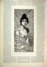 Original Old Antique Print