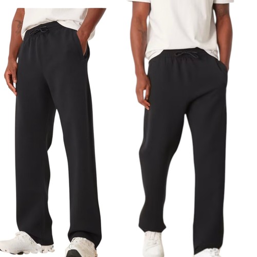 Mens black joggers straight - black,