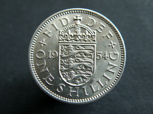 One shilling coins 1947 - one,