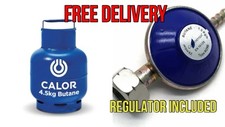 Calor 4.5kg Butane Full Gas Bottle CALOR GAS Free Delivery, Including Regulator