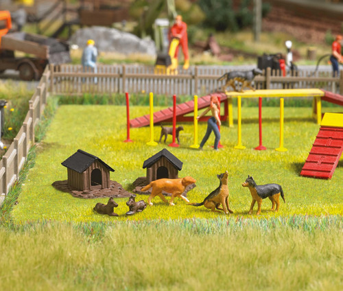 Dog set with huts - , gauge