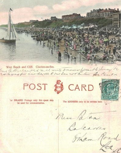 Vintage postcard west beach - -,
