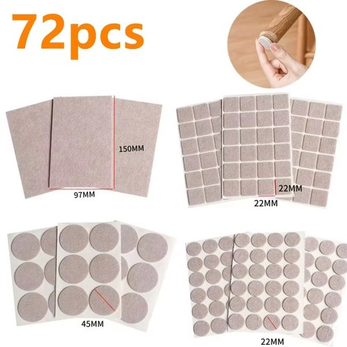 Felt pads 45mm round beige