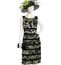 Gina Bacconi UK 14 Black Green