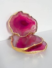 Pink Gold Electroplated Agate