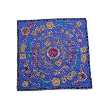 Vintage Celine Paris Designer Cotton Handkerchief Pocket Square Mini Scarf GUC 