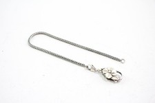 TrollBeads Sterling Silver Charm Bracelet Floral Clasp Foxtail Link (12g)