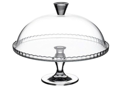 Large glass cake stand lid - glass,