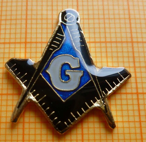 Masonic lapel pin badge enamel - masonic,
