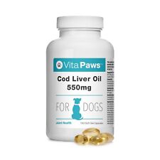 Cod Liver Oil For Dogs | VitaPaws™ | 180 Soft Gel Capsules Omega Fatty Acid