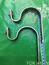2 Laura Ashley Brushed Steel Curtain 30mm Pole Brackets, Ex Display or New, VGC
