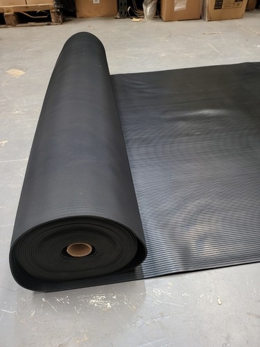 Ribbed rubber flooring matting - rubber,