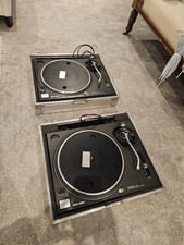 2x Technics 1210 Mk2 Decks In Flight Cases - Excellent Condition