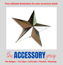 New five point 3D Star Silver