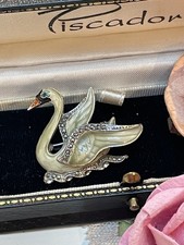 Vintage Swan Brooch, hand
