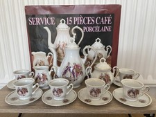 Zajecar 15 piece tea set coffee vintage Yugoslavia porcelain in box never used