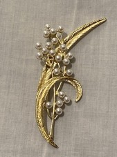 Trifari Signed Brooch Faux