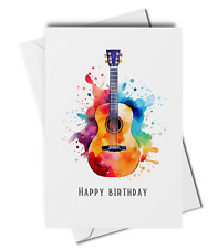 Guitar birthday card, acoustic