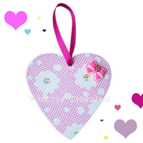 Cute wooden heart - wooden, hanging