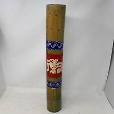 Rain Maker Bamboo Decorative Vintage Stick Musical Shaker  Hand Painted Wooden