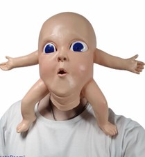 Baby Mask Latex Blue Eyed Boy Stag Party Costume Baby Doll Face