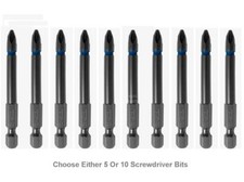 REISSER 70mm Torsion Impact Driver Pozi 2 Screwdriver Bits, Available In 5 Or 10
