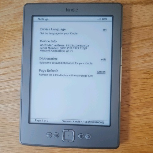 Amazon kindle model d01100 - model, 2nd