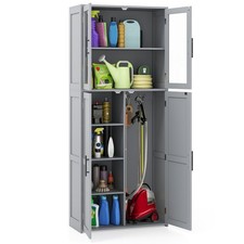 COSTWAY Broom Closet Storage