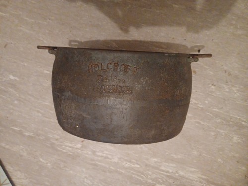 Vintage cast iron oval - cast,