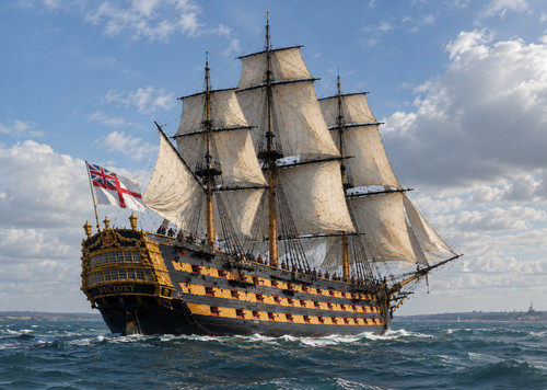 Hms victory sail ship seascape - hms,